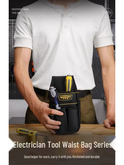 Langlebiger Elektriker Werkzeuggürtel: Multifunktionale Canvas-Hüfttasche für tragbare Aufbewahrung
