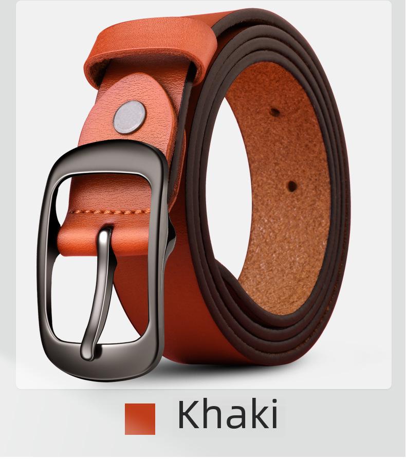 Women's Genuine Leather Pin Buckle Waist Belt - Trendy Korean Style for Students