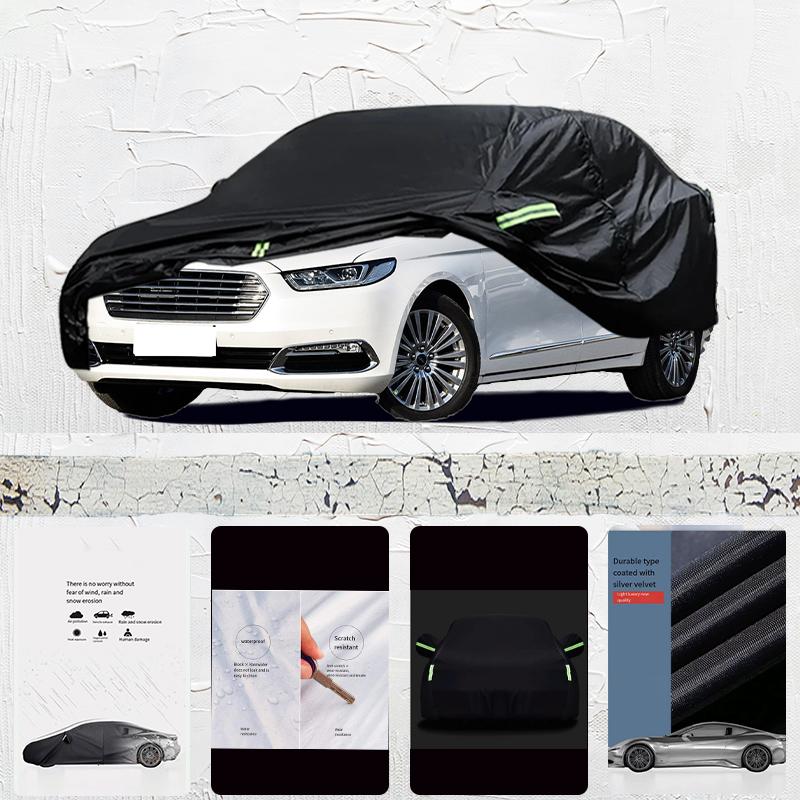 For Ford Taurus fit Outdoor Protection Full Car Covers Snow Cover Sunshade Waterproof Dustproof Exterior Car cover Black