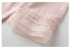 Early Spring Chic: Jacquard Light Luxury Apricot Plus Size Round Neck Three-Quarter Sleeve Women's T-shirt