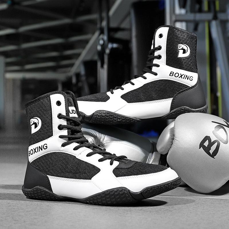 

Профессиональная боксерская обувь Мужская обувь для упражнений Боксерские кроссовки Мужская воздухопроницаемость Борцовская обувь 42