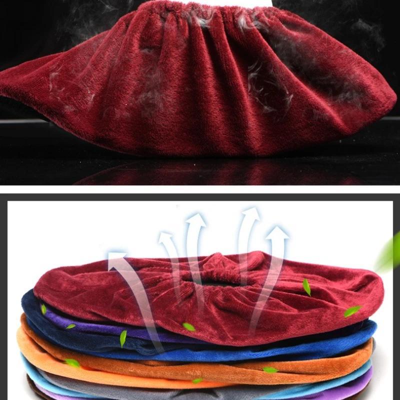 5 Pairs Thicken Plush Shoe Covers Reusable Anti-slip Soles Durable Wear-resistant Covers Foot for Indoor Outdoor Shoe