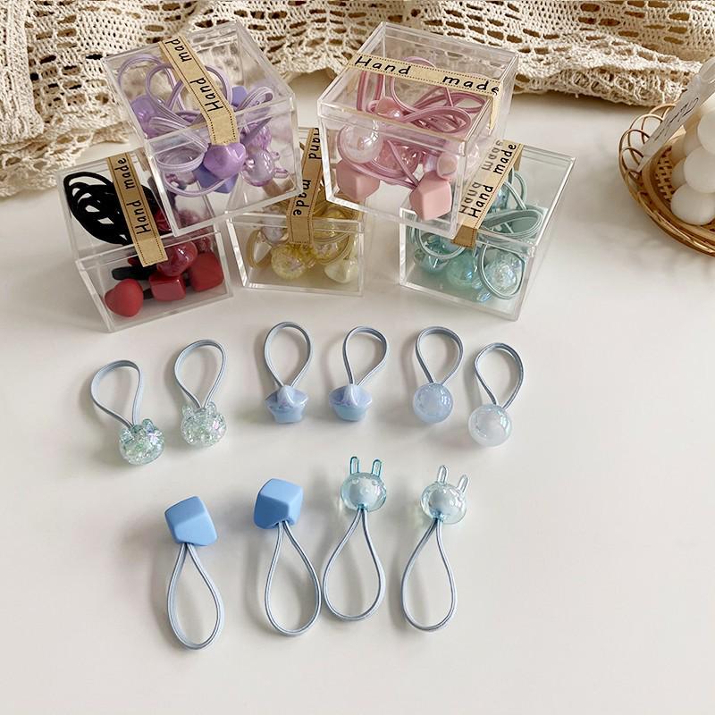 

Colorful 10-Piece Crystal Hair Ties Set for Kids