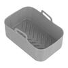 2er-Pack Silikon-Airfryer-Töpfe, Wiederverwendbare rechteckige lebensmittelechte Ersatz-Silikon-Airfryer-Schalen-Einlagen Körbe für Ninja DZ201 DZ401 Instant Vortex