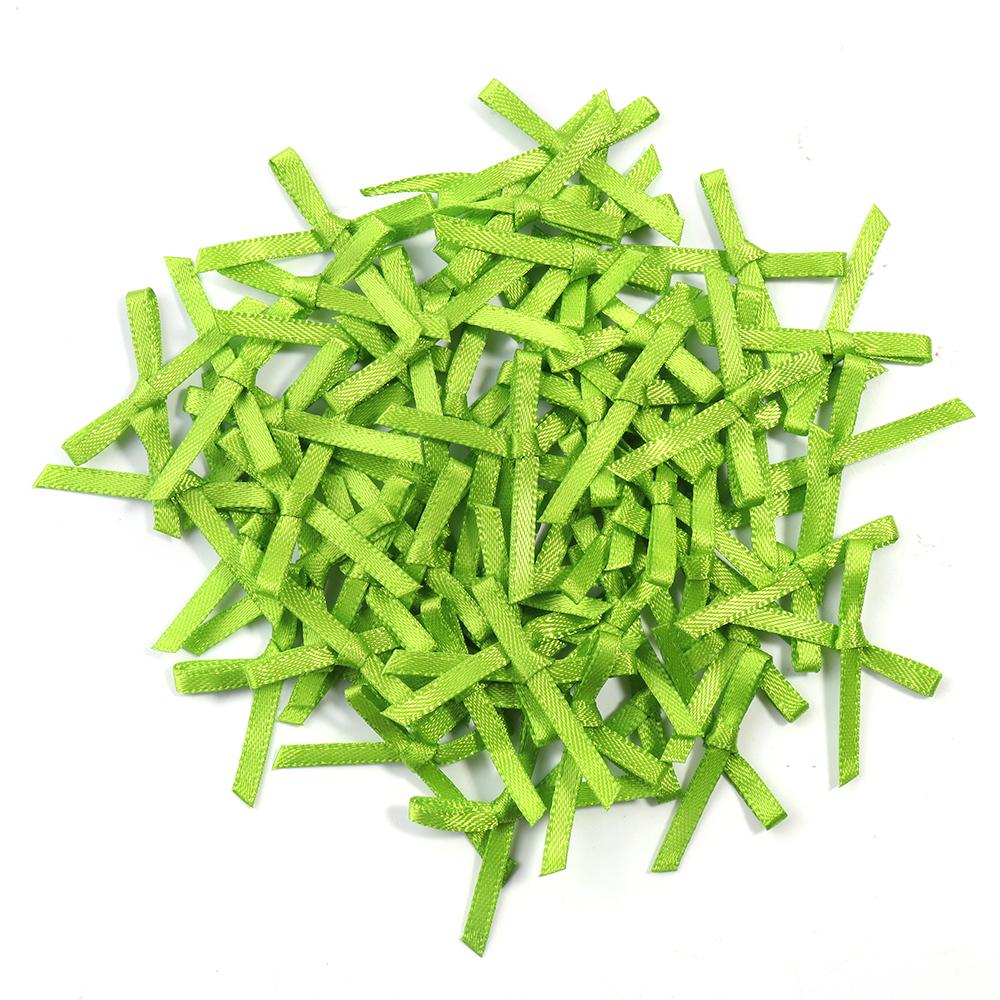 50Pcs/pack Color Ribbon Bows Fashion Small Size Satin Ribbon Bow DIY Handmade Crafts Hairpin Hair Grip for Party Home Decoration