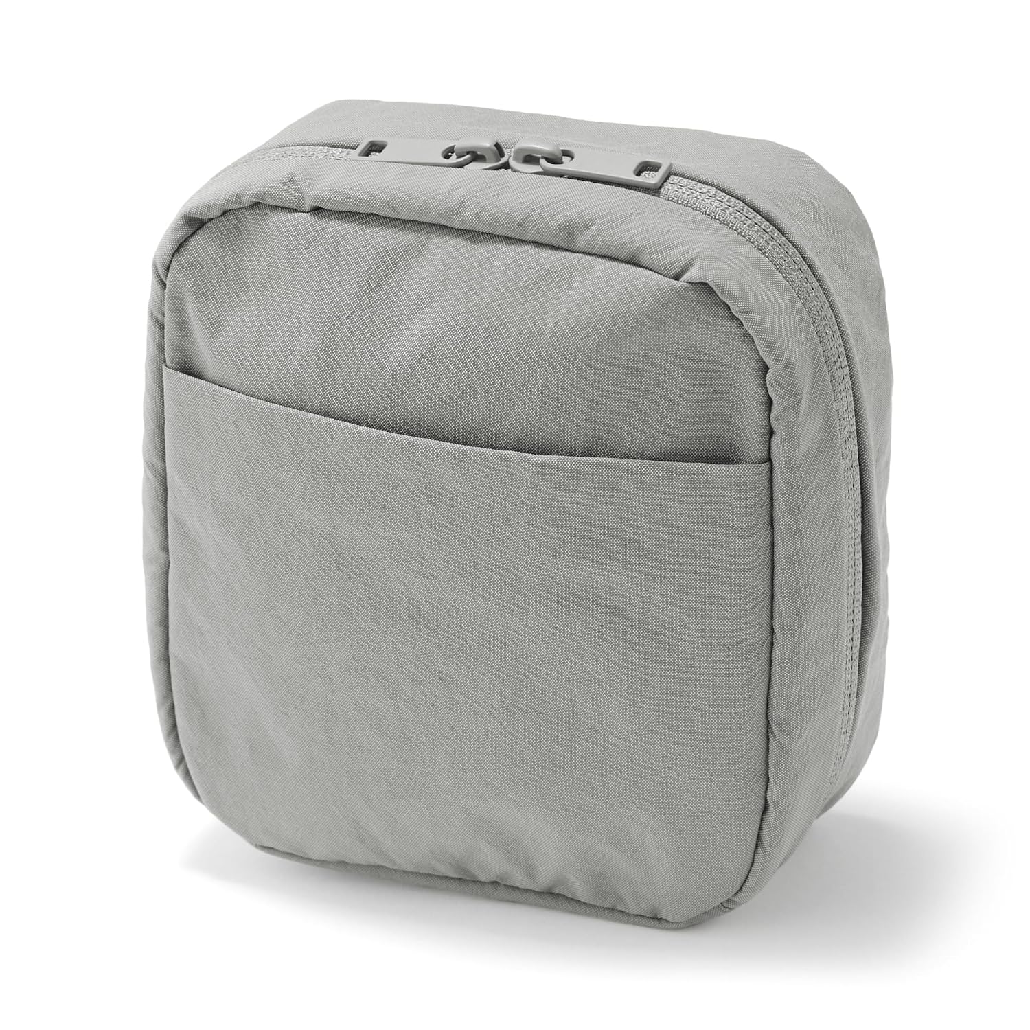 Muji Wrinkle Nylon Large Opening Square Pouch