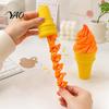 Compact Fidget Accessories Telescopic Ice Cream Cone Toy, Novelty Spiral Swords, Sensory Stress Funny Gifts for Kids Relief Toy Anxiety, Portable