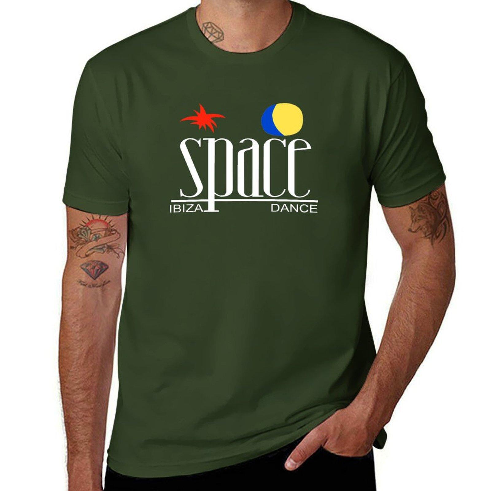 

SPACE Ibiza Танці: МОДЕЛЬ 1 класичний чорний Міфічний нічний клуб La French Touch Базові футболки літній топ футболки для чоловіків L