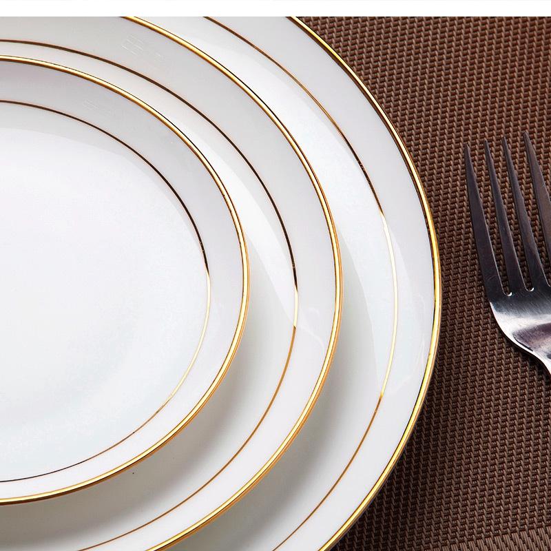 Ceramic Dinner Set Hotel Steak Spaghetti Flat Sum Minimalist Round Tableware