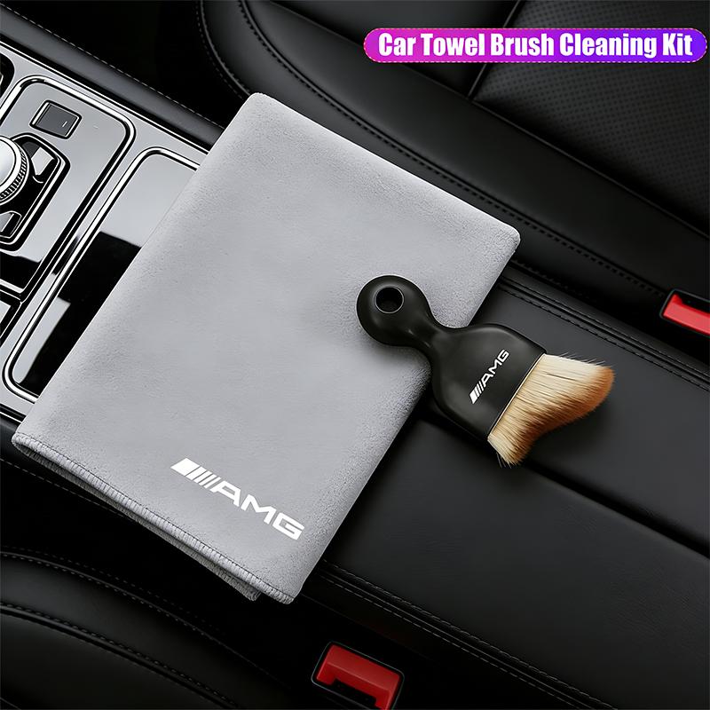 Suede Car Cleaning Towel Soft Brush Decal Car Gap Dust Removal Tool For Mercedes Benz AMG GLC W203 W206 W220 W205 W211 W212 W214 EE17