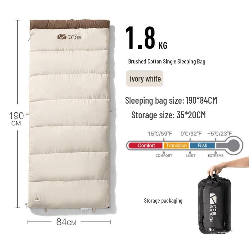 Mobigarden Crescent Brushed Cotton Sleeping Bag