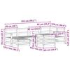 VidaXL Salon de jardin 7 pcs blanc bois de pin massif 3250985