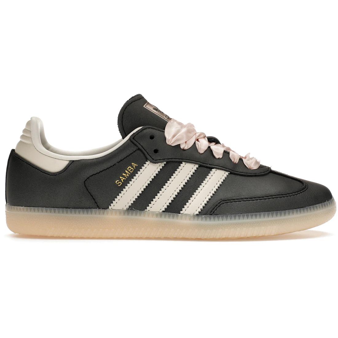 

Кроссовки adidas Samba OG Черные Розовые Ленты Шнурки (Женский)(IH8047) 36