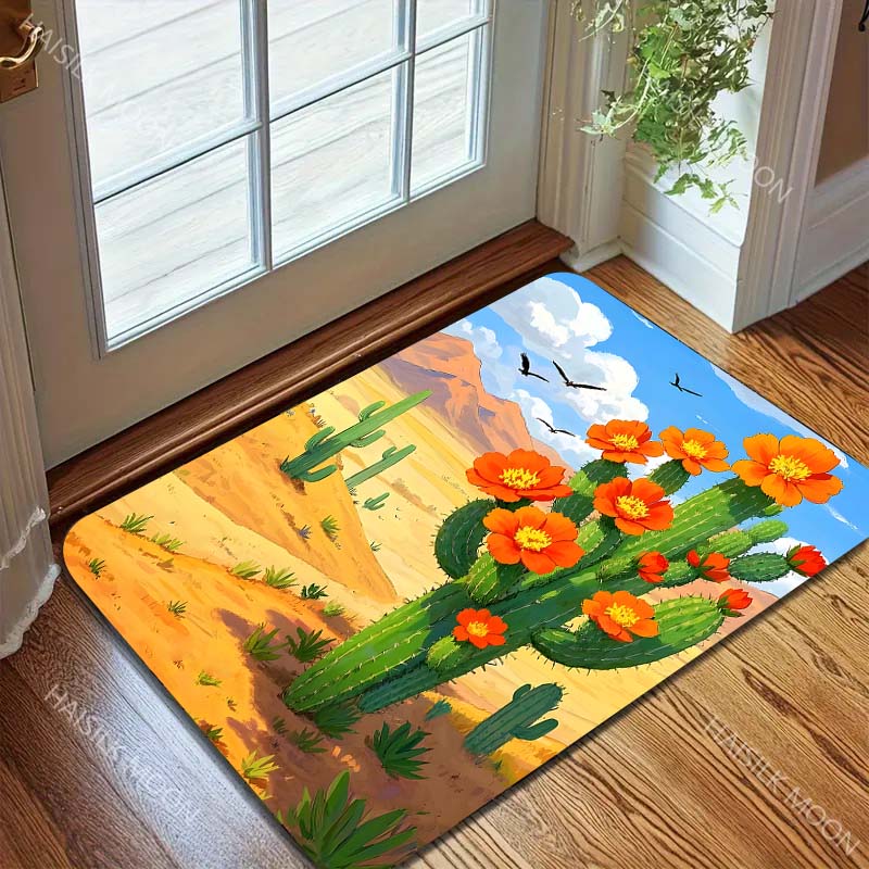 Desert Cactus Carpet for Living Room Bedroom Sofa Home Decor Non-slip Floor Mat Modern Rugs Creative Doormat Large Size