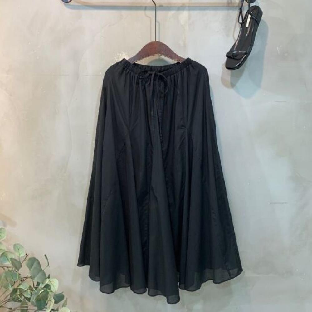 C S In The Room Flared bandIng Long Skirt 3Color