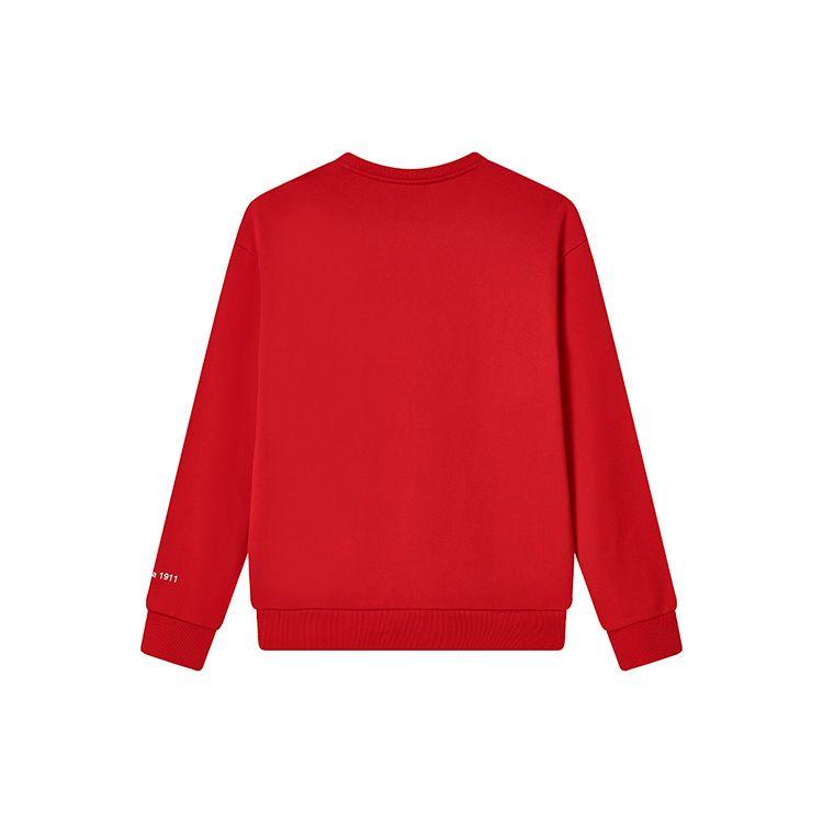 FILA Loose Fit Logo Knit Pullover Long Sleeve American Vintage Sweatshirt Unisex sweatshirt Legendary-Red F11U249201F-RD