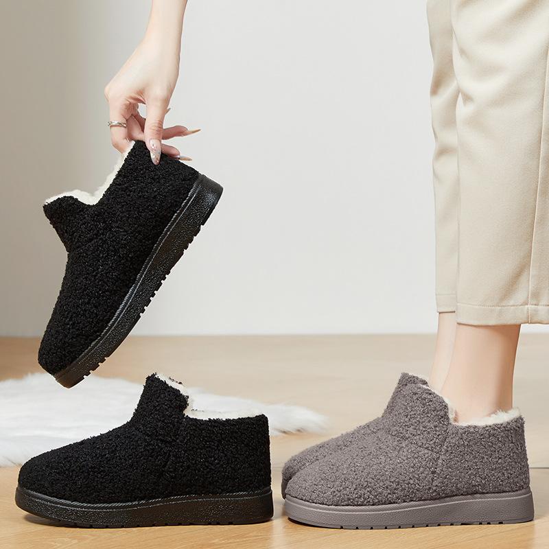 Women's shoes cotton shoes versatile snow boots piled thickened thermal cotton boots TEMU women's boots casual home short boots