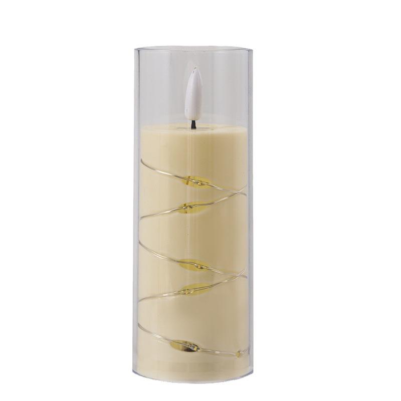 Flameless LED Candle Shape String Lights with Remote and Flickering Flame, Battery Operated, Decorative for Wedding Party Music Festival - 5.514.5 cm