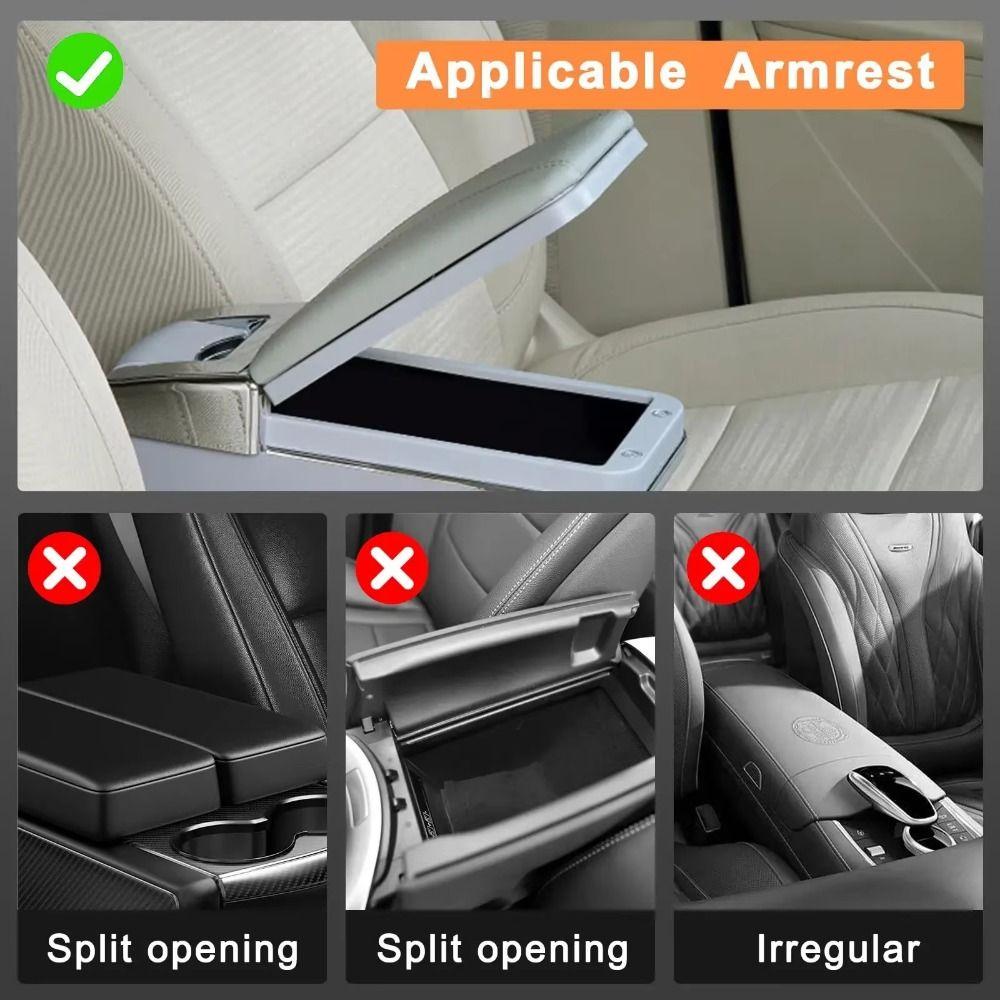 Waterproof Car Armrest Box Booster Pad With Pocket Heightening Elbow Pad Elbow Rest