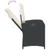 Vidaxl 5-Cz. Garden Furniture Set With Cushions, Black, Poly Rattan