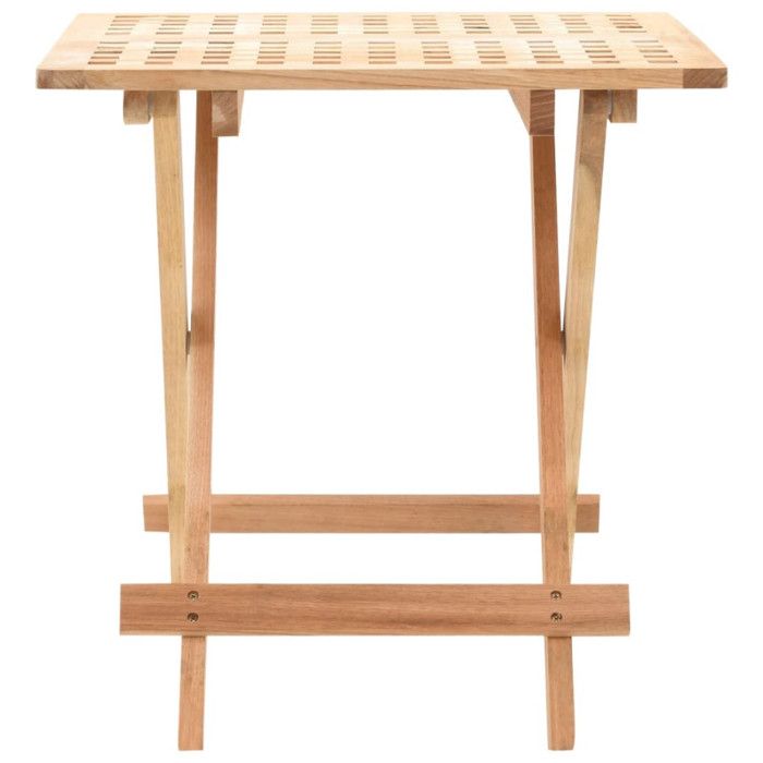 VidaXL Table d'appoint pliante 50 x 50 x 49 cm Bois de noyer massif 247105