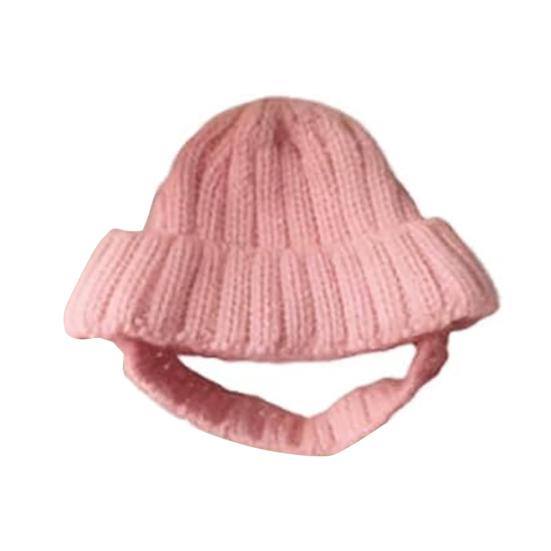 Knit Dog Hat with Ear Flaps Cozy Stretchy Pet Warm Winter Hat Cute Puppy Ear Warmer Headband for Cold Weather