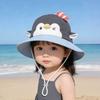 Big Brim Kids Penguin Sunscreen Hat Little Fish Children Beach Cap Children's Sun Hat  Summer