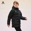 Kelme Winter Down Cold Size Boys' Jacket, Hooded, Warm, Padded, Weather, Waterproof, Fall/Winter (Black, 130)