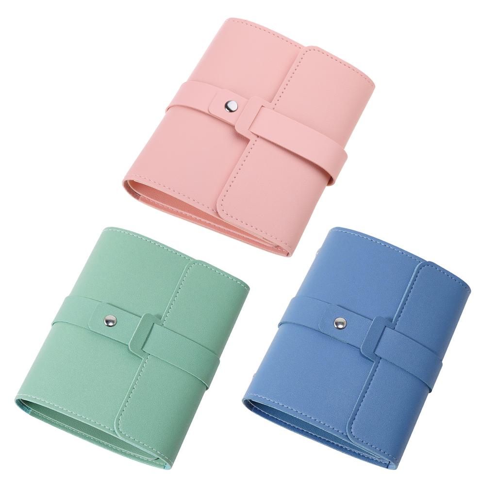 Ear Studs Collection Notebook Earring Organizer PU Material Earring Storage Bag Portable PU Earring Cases for Earrings