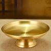 Pure Copper Buddha Plate Buddha Tool Fruit Storage Plate Temple Tribute Tibetan Supplies Fruit Tray Footed Fruit Snack