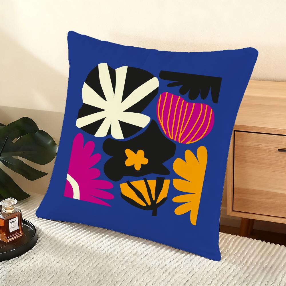 Fashion Flower Cushion Cover Soft Short Plush Pillow Cover Smooth Cozy Texture Aesthetic Cushion Case Home Decor
