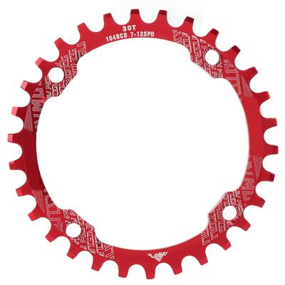 Corona Singola 104BCD Lega di Alluminio 30T Accessori Pedivella per Mountain BikeRosso