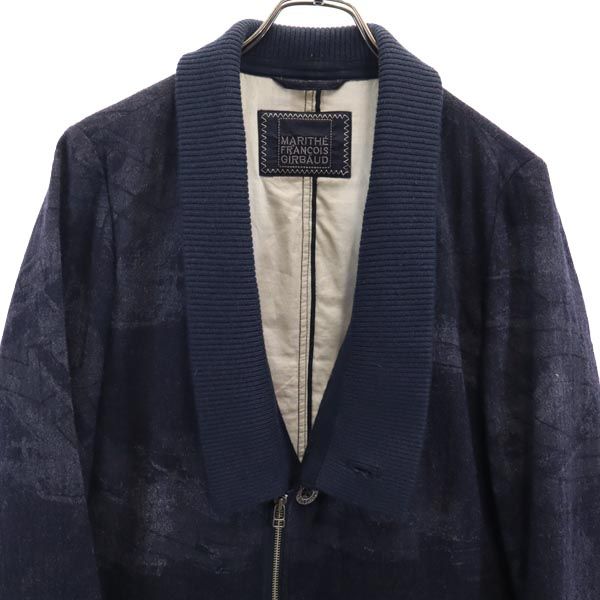 MARITHE + FRANCOIS GIRBAUD Overall Handle Wool Jacket M Navy Men's Used