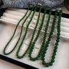 Elegant Green Beaded Necklace with White Pearls and Premium Chain for Women