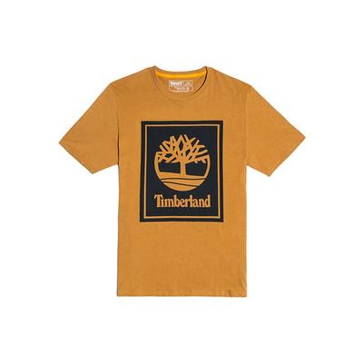 Timberland Camiseta Unisex de Manga Corta con Cuello Redondo Casual Estampada American Vintage Dopamina Camisetas Amarillo Jengibre A2AJ1-P57