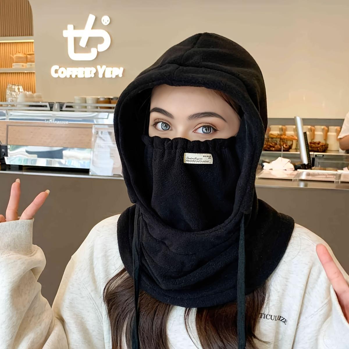 

Зимняя теплая шапка-шарф с капюшоном унисекс Балаклава однотонная эластичная шейная накладка утепленная лыжная маска для женщин мужчин зимняя на открытом воздухе One Size