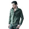 Askeri Mont Erkek Yıkanmış Pamuklu Motosiklet Ceket Erkek Uçuş Ceketi