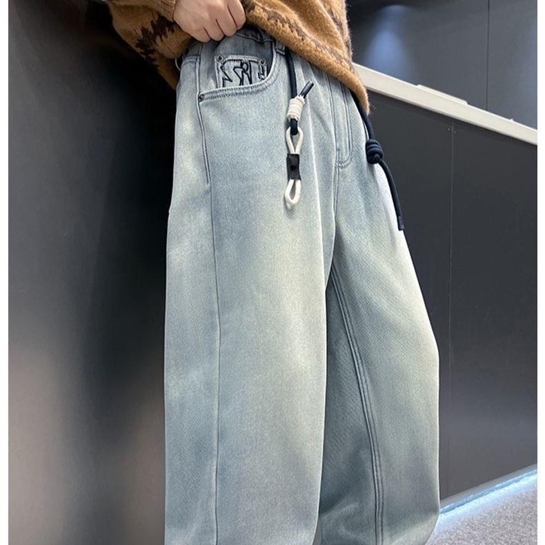 Boys' Pants for Spring and Autumn Loose Children's Pants Versatile Jeans