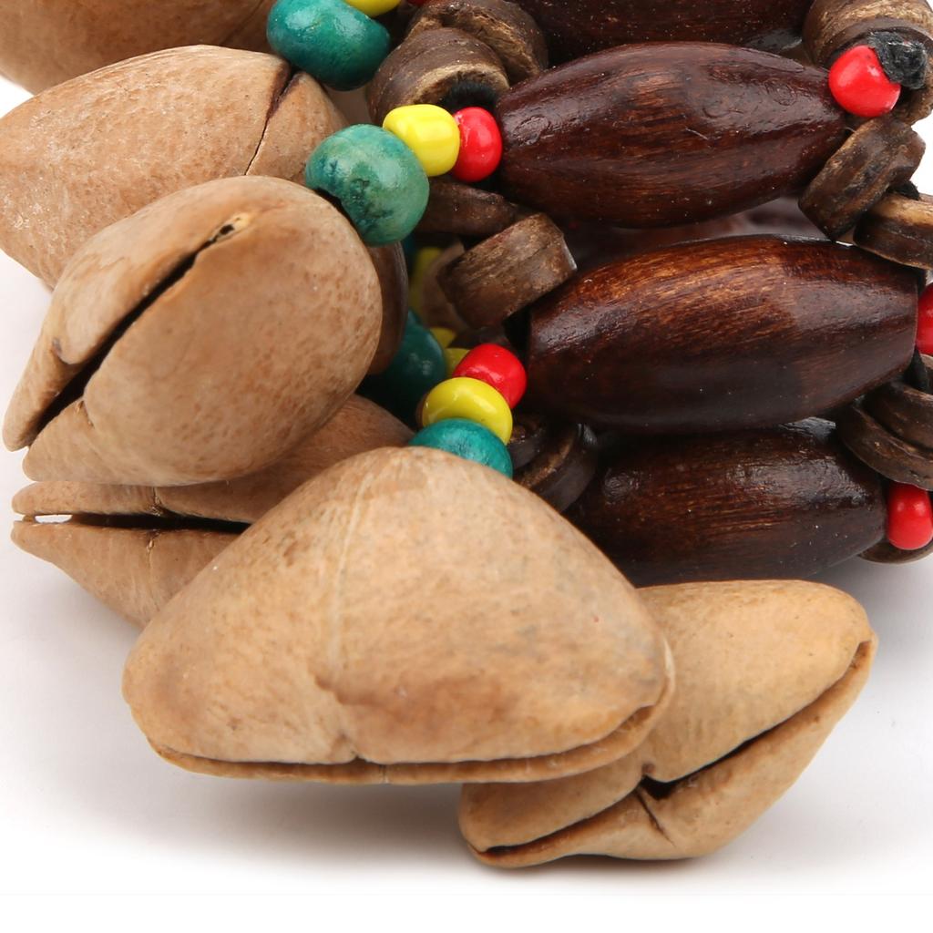 African Drum Bracelet HandMade Nut Shell Handbell Percussion Musical Instrument Supplies