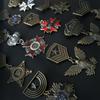 Antique Martial Enthusiast Badge Historical Value Collectible Emblem Badge Metal Pin for Clothes Decoration