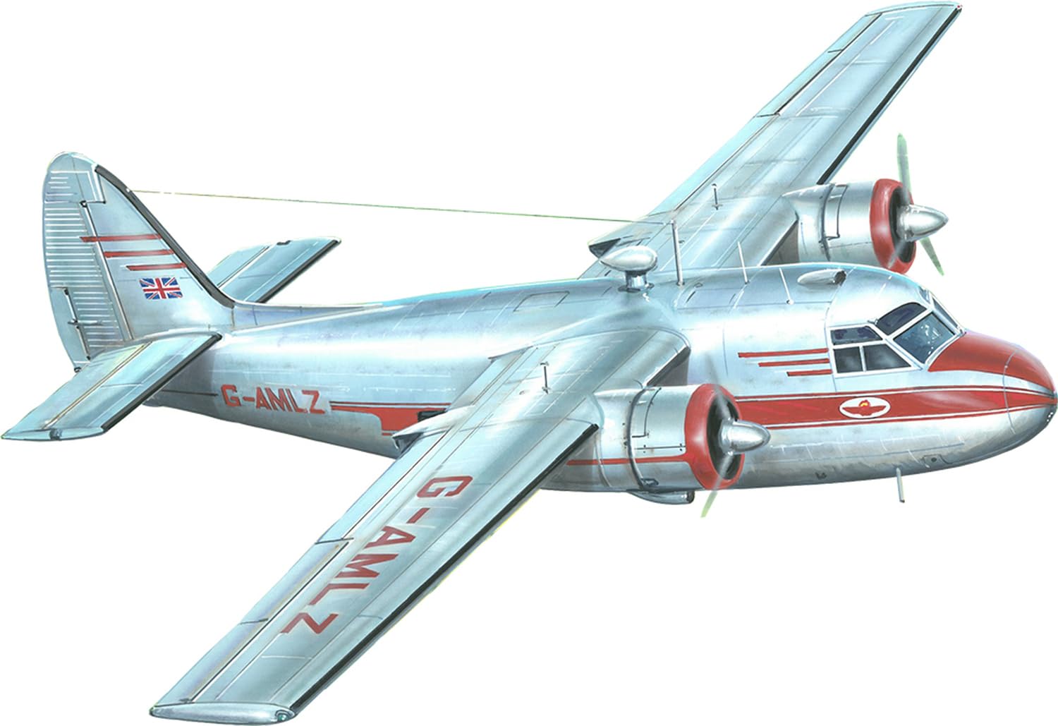 

VALOM 1/72 British Percival P.50 Prince Twin-Engine Transport Aircraft G-AMLZ Plastic Model Kit CV72167