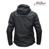 MOTO BASE Model Windproof and Waterproof Motorcycle Windbreaker Spring/Autumn Jacket/Protection Jacket/MBWB-01 (Black/Black/LB)