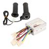 Electric Bike Controller Kit Aluminum Alloy Controller and Throttle Handle Set with for Riding 24V 500W
