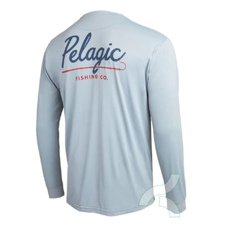 Mens Quick-Dry UV Protection Fishing Shirt Long Sleeve Breathable Outdoor Performance Top Summer