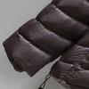 Men 50% White Duck Down Puffer Jacket, Windproof Hooded Drawstring Hem Thick Warm Zip Coat For Cold Winter Outdoor