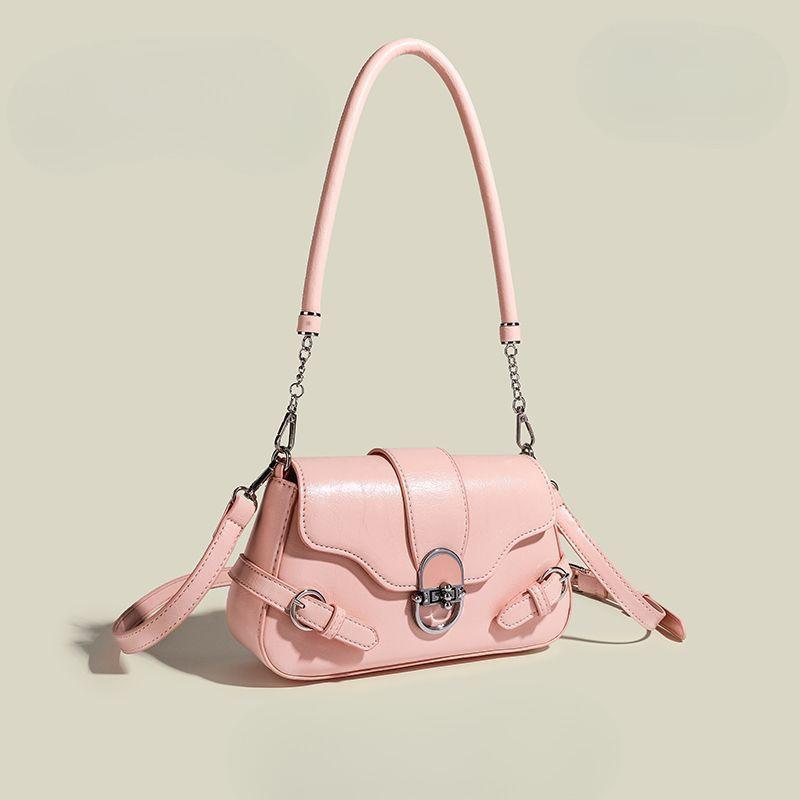 IELGY armpit bag, Mori retro hardware lock flap commuter messenger bag, single shoulder