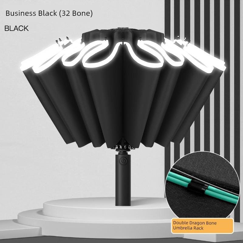 Fully Automatic 32-Bone Folding Umbrella for Women, Dual-Use for Sun and Rain, Large Size Sun Umbrella for Students and Men, Sun Protection and