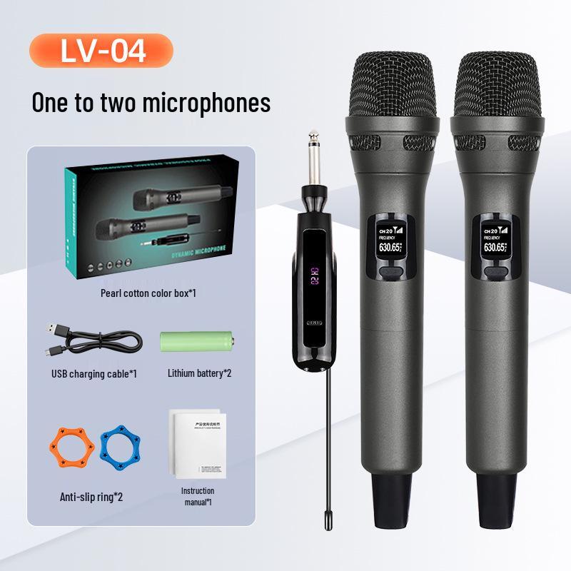 Professional High-Quality Rechargeable Wireless Microphone for K Song, Home, Outdoor, and Live Broadcast