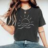 Sun T-shirt Sunshine Tee Summer Beach Shirts Summer Positive Vibes T-Shirt Women Graphic T Shirts Short Sleeve Casual Tops