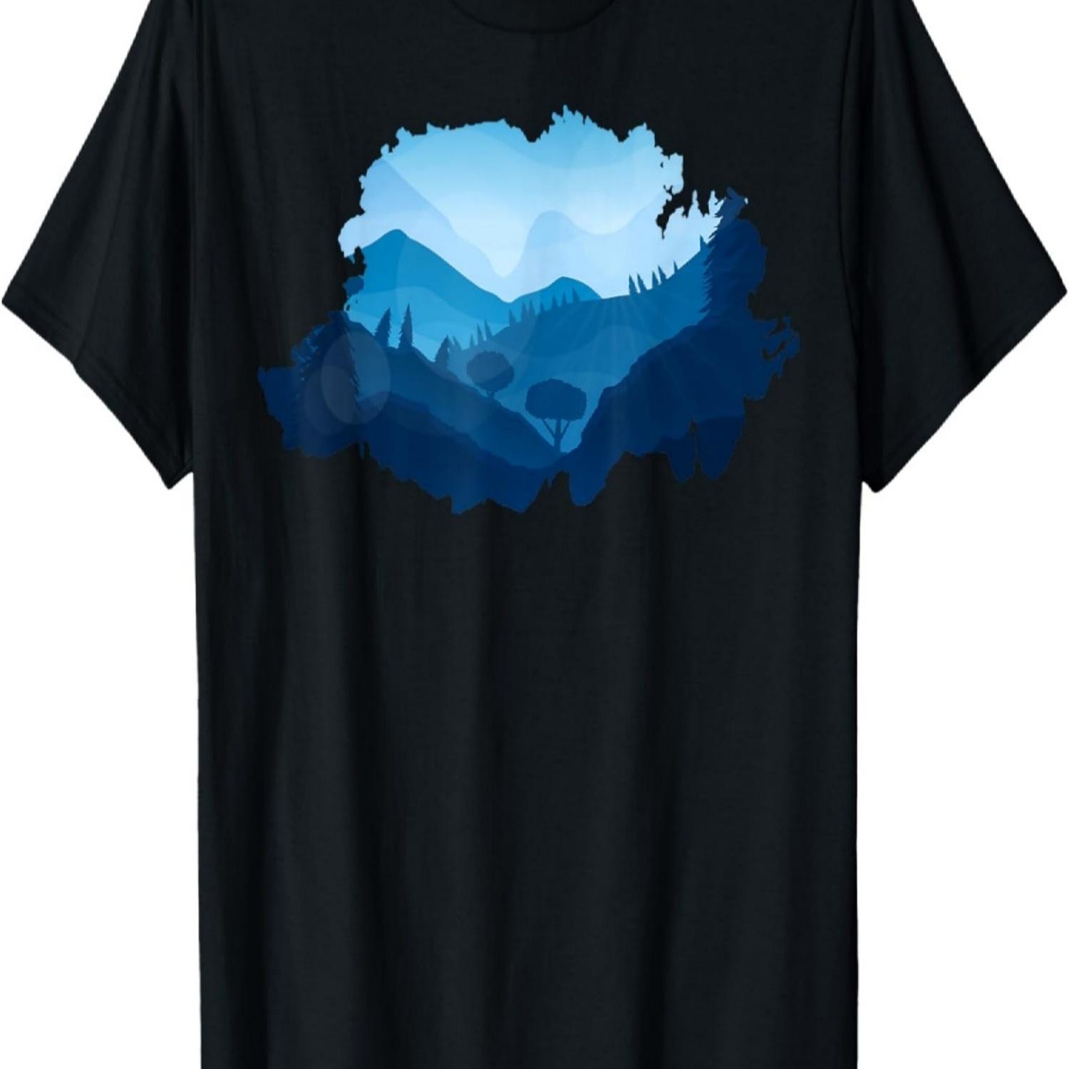 Mountain, Nature Trees and Forest T-Shirt(13) S